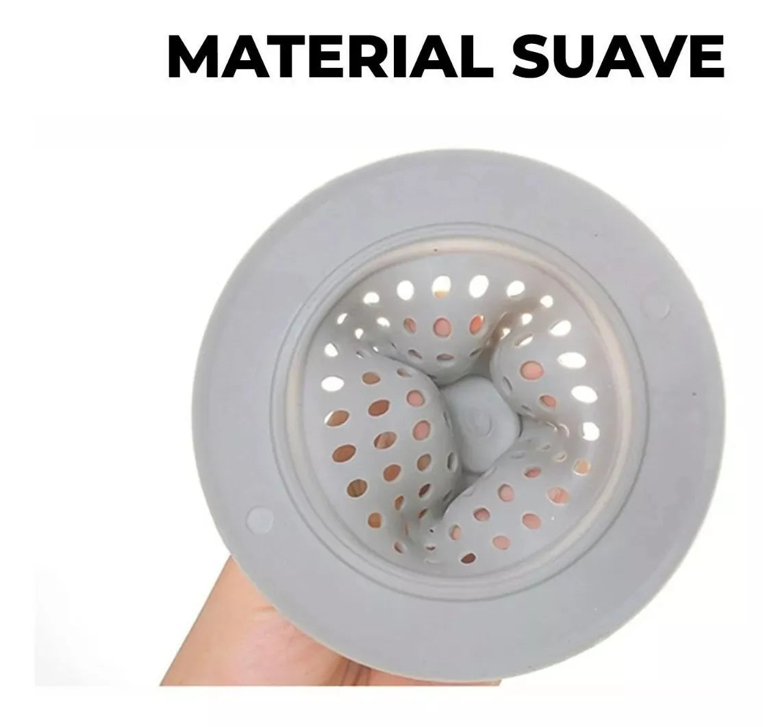 REJILLA SIFON LAVAPLATOS MALLA EN SILICONA FLEXIBLE PLEGABLE